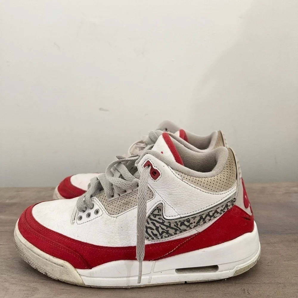 Nike Air Jordan 3 Retro Tinker Air Max 1 2019 Size 8 CJ0939-100 White Red Gray